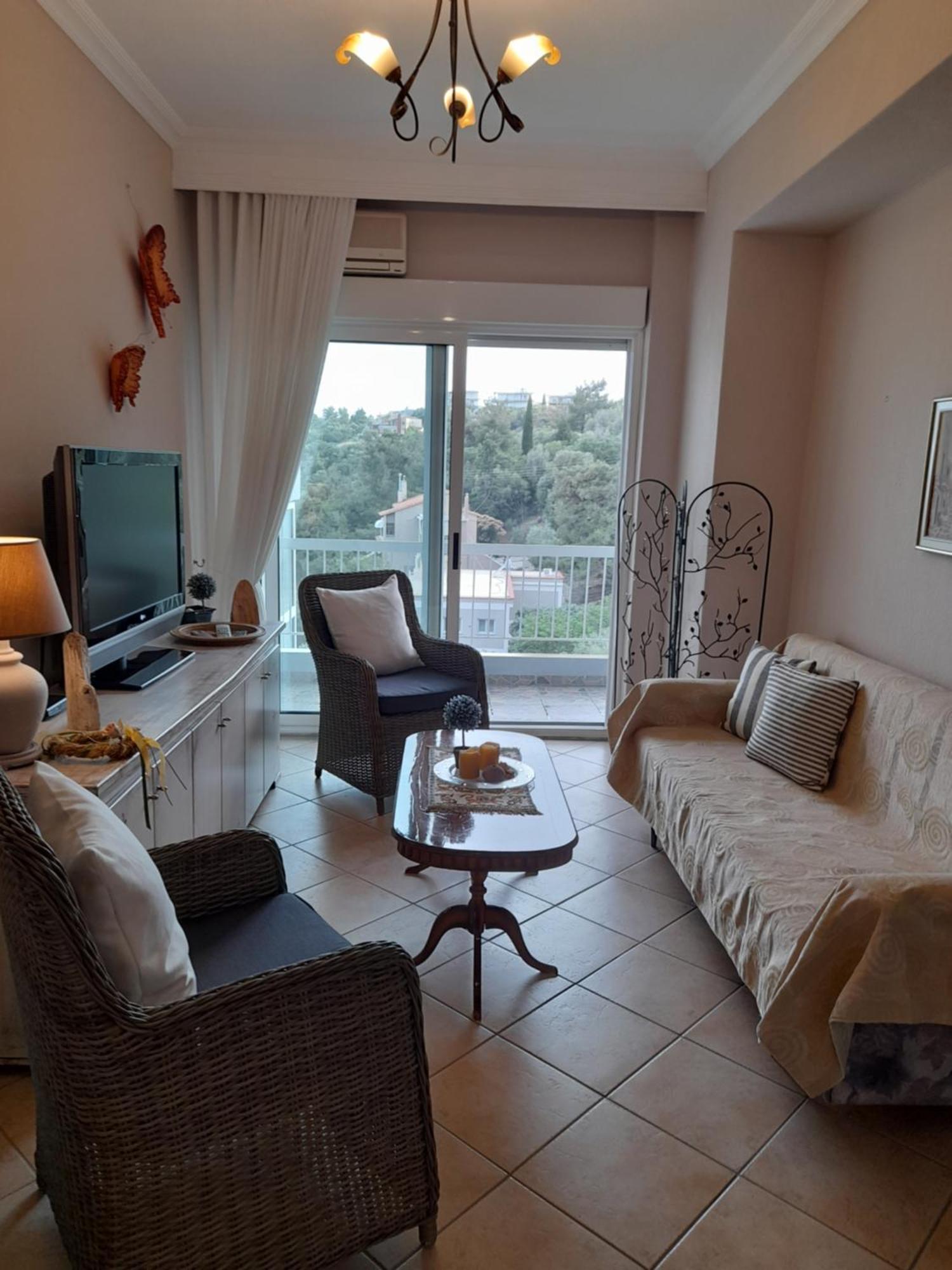 Apartament Balcony By The Sea PalaiónTsiflíkion Zewnętrze zdjęcie